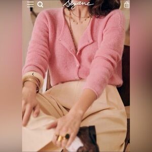 Pink Sezane Gaspard Cardigan! Excellent condition. Size small